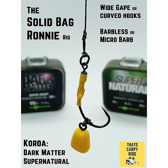 Solid PVA Bag Ronnie Rigs Professionally Tied Carp Rigs